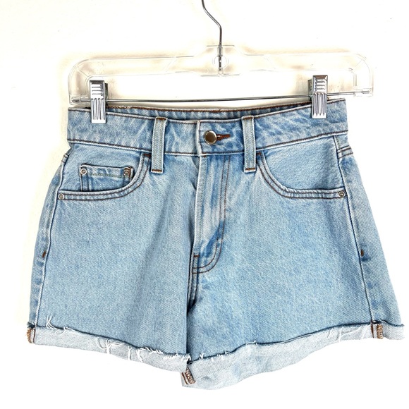 ZARA High Rise Light Wash Festival Y2K Boho Shorts - Picture 2 of 7